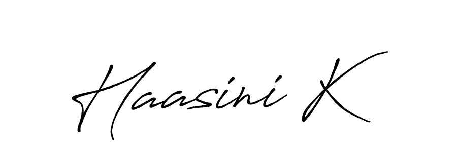 It looks lik you need a new signature style for name Haasini K. Design unique handwritten (Antro_Vectra_Bolder) signature with our free signature maker in just a few clicks. Haasini K signature style 7 images and pictures png