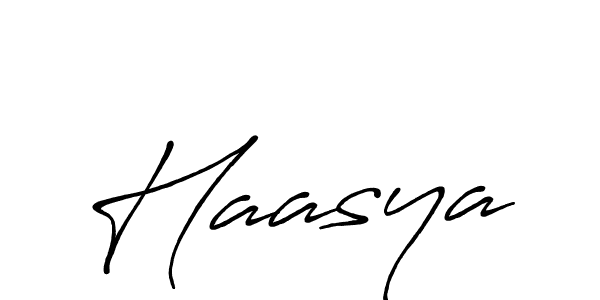 Haasya stylish signature style. Best Handwritten Sign (Antro_Vectra_Bolder) for my name. Handwritten Signature Collection Ideas for my name Haasya. Haasya signature style 7 images and pictures png