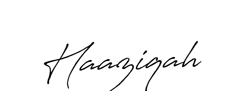 How to make Haaziqah name signature. Use Antro_Vectra_Bolder style for creating short signs online. This is the latest handwritten sign. Haaziqah signature style 7 images and pictures png