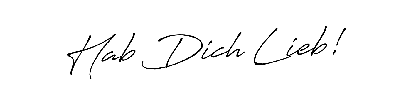 How to make Hab Dich Lieb! name signature. Use Antro_Vectra_Bolder style for creating short signs online. This is the latest handwritten sign. Hab Dich Lieb! signature style 7 images and pictures png