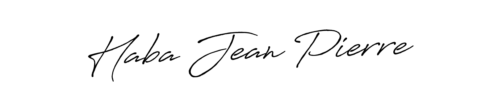 Create a beautiful signature design for name Haba Jean Pierre. With this signature (Antro_Vectra_Bolder) fonts, you can make a handwritten signature for free. Haba Jean Pierre signature style 7 images and pictures png