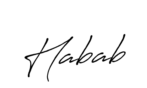 Also You can easily find your signature by using the search form. We will create Habab name handwritten signature images for you free of cost using Antro_Vectra_Bolder sign style. Habab signature style 7 images and pictures png