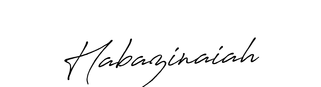 Also we have Habazinaiah name is the best signature style. Create professional handwritten signature collection using Antro_Vectra_Bolder autograph style. Habazinaiah signature style 7 images and pictures png