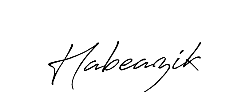 Make a beautiful signature design for name Habeazik. Use this online signature maker to create a handwritten signature for free. Habeazik signature style 7 images and pictures png