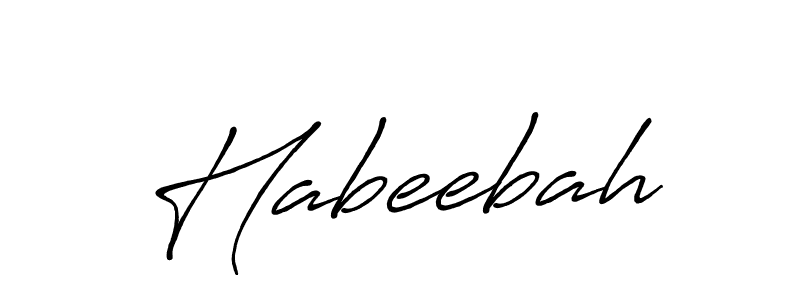 Also You can easily find your signature by using the search form. We will create Habeebah name handwritten signature images for you free of cost using Antro_Vectra_Bolder sign style. Habeebah signature style 7 images and pictures png