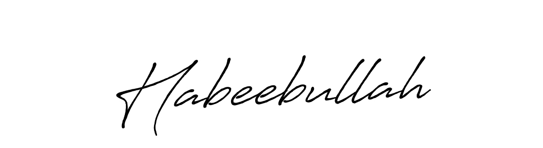 How to make Habeebullah name signature. Use Antro_Vectra_Bolder style for creating short signs online. This is the latest handwritten sign. Habeebullah signature style 7 images and pictures png