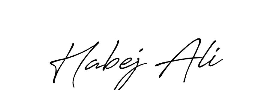 Make a beautiful signature design for name Habej Ali. With this signature (Antro_Vectra_Bolder) style, you can create a handwritten signature for free. Habej Ali signature style 7 images and pictures png