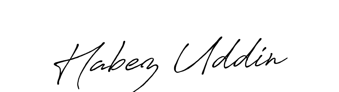 The best way (Antro_Vectra_Bolder) to make a short signature is to pick only two or three words in your name. The name Habez Uddin include a total of six letters. For converting this name. Habez Uddin signature style 7 images and pictures png