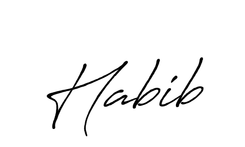 Design your own signature with our free online signature maker. With this signature software, you can create a handwritten (Antro_Vectra_Bolder) signature for name Habib. Habib signature style 7 images and pictures png