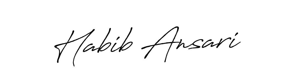 Also You can easily find your signature by using the search form. We will create Habib Ansari name handwritten signature images for you free of cost using Antro_Vectra_Bolder sign style. Habib Ansari signature style 7 images and pictures png