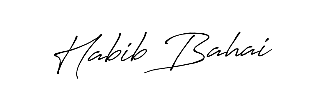 It looks lik you need a new signature style for name Habib Bahai. Design unique handwritten (Antro_Vectra_Bolder) signature with our free signature maker in just a few clicks. Habib Bahai signature style 7 images and pictures png