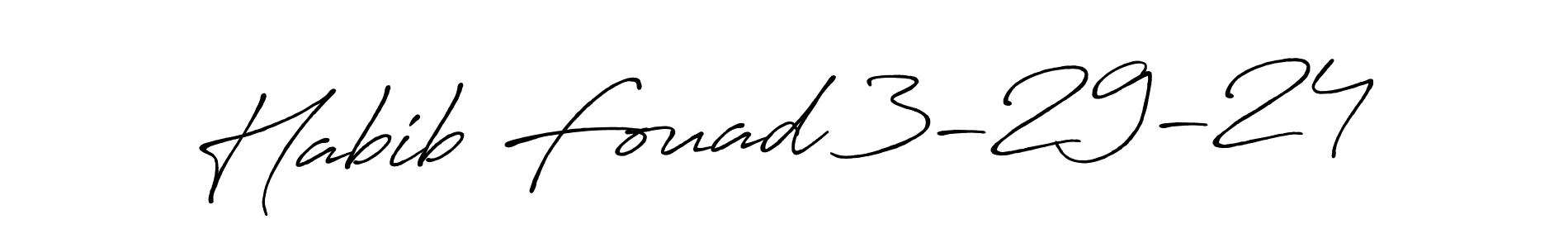 Design your own signature with our free online signature maker. With this signature software, you can create a handwritten (Antro_Vectra_Bolder) signature for name Habib Fouad 3-29-24. Habib Fouad 3-29-24 signature style 7 images and pictures png