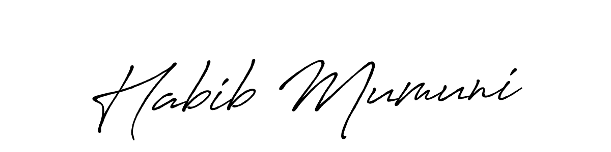 The best way (Antro_Vectra_Bolder) to make a short signature is to pick only two or three words in your name. The name Habib Mumuni include a total of six letters. For converting this name. Habib Mumuni signature style 7 images and pictures png