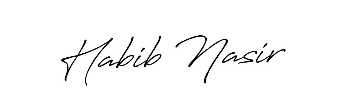 You should practise on your own different ways (Antro_Vectra_Bolder) to write your name (Habib Nasir) in signature. don't let someone else do it for you. Habib Nasir signature style 7 images and pictures png