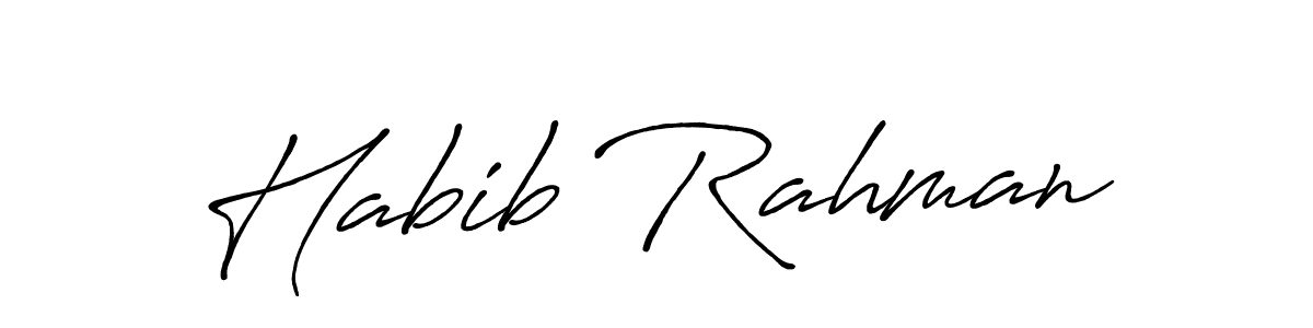 Use a signature maker to create a handwritten signature online. With this signature software, you can design (Antro_Vectra_Bolder) your own signature for name Habib Rahman. Habib Rahman signature style 7 images and pictures png