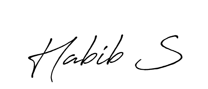 How to make Habib S signature? Antro_Vectra_Bolder is a professional autograph style. Create handwritten signature for Habib S name. Habib S signature style 7 images and pictures png
