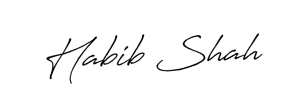 Also You can easily find your signature by using the search form. We will create Habib Shah name handwritten signature images for you free of cost using Antro_Vectra_Bolder sign style. Habib Shah signature style 7 images and pictures png