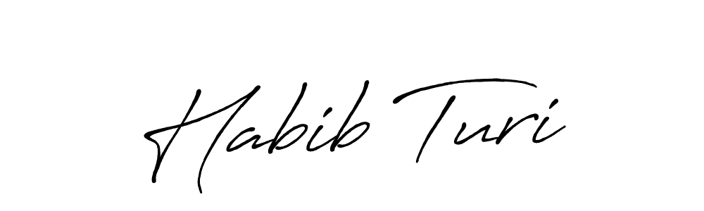 if you are searching for the best signature style for your name Habib Turi. so please give up your signature search. here we have designed multiple signature styles  using Antro_Vectra_Bolder. Habib Turi signature style 7 images and pictures png