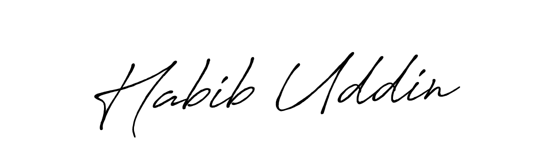 Also we have Habib Uddin name is the best signature style. Create professional handwritten signature collection using Antro_Vectra_Bolder autograph style. Habib Uddin signature style 7 images and pictures png