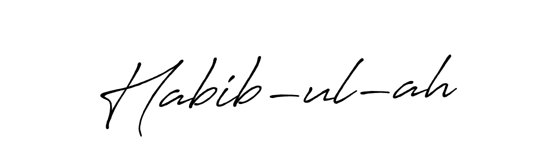 Make a beautiful signature design for name Habib-ul-ah. With this signature (Antro_Vectra_Bolder) style, you can create a handwritten signature for free. Habib-ul-ah signature style 7 images and pictures png
