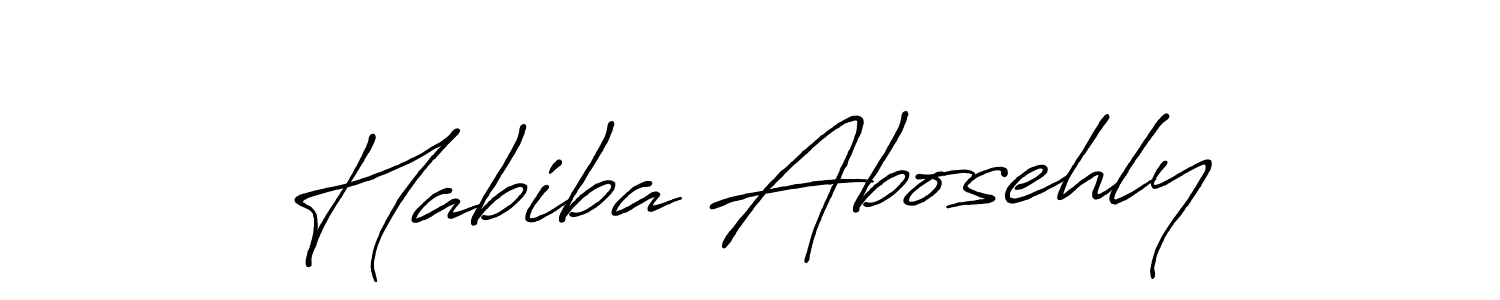 Make a short Habiba Abosehly signature style. Manage your documents anywhere anytime using Antro_Vectra_Bolder. Create and add eSignatures, submit forms, share and send files easily. Habiba Abosehly signature style 7 images and pictures png