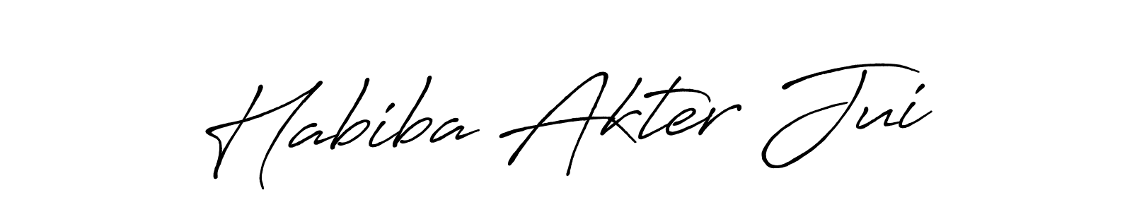 Use a signature maker to create a handwritten signature online. With this signature software, you can design (Antro_Vectra_Bolder) your own signature for name Habiba Akter Jui. Habiba Akter Jui signature style 7 images and pictures png