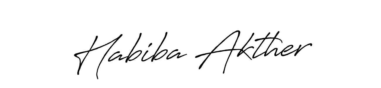 Make a beautiful signature design for name Habiba Akther. With this signature (Antro_Vectra_Bolder) style, you can create a handwritten signature for free. Habiba Akther signature style 7 images and pictures png