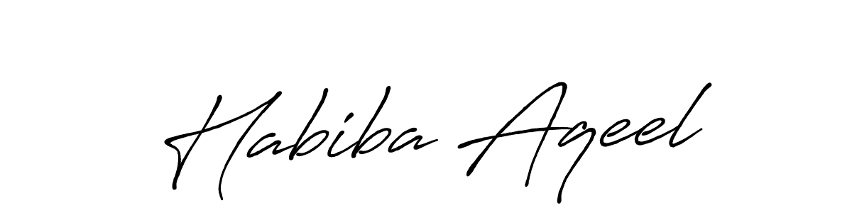 Once you've used our free online signature maker to create your best signature Antro_Vectra_Bolder style, it's time to enjoy all of the benefits that Habiba Aqeel name signing documents. Habiba Aqeel signature style 7 images and pictures png