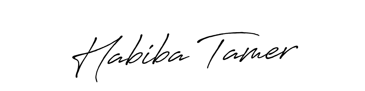 Create a beautiful signature design for name Habiba Tamer. With this signature (Antro_Vectra_Bolder) fonts, you can make a handwritten signature for free. Habiba Tamer signature style 7 images and pictures png