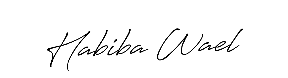 if you are searching for the best signature style for your name Habiba Wael. so please give up your signature search. here we have designed multiple signature styles  using Antro_Vectra_Bolder. Habiba Wael signature style 7 images and pictures png