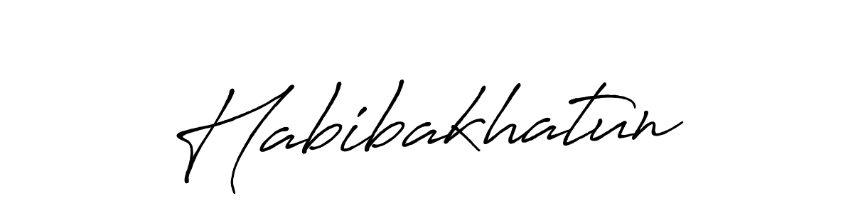 It looks lik you need a new signature style for name Habibakhatun. Design unique handwritten (Antro_Vectra_Bolder) signature with our free signature maker in just a few clicks. Habibakhatun signature style 7 images and pictures png