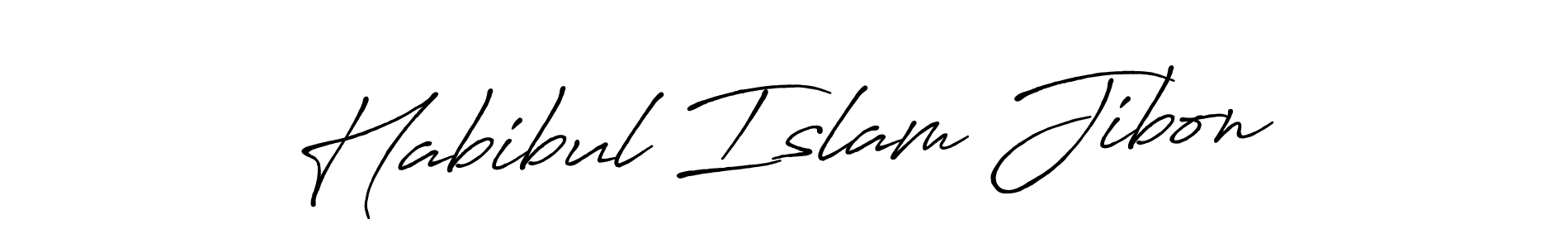 Design your own signature with our free online signature maker. With this signature software, you can create a handwritten (Antro_Vectra_Bolder) signature for name Habibul Islam Jibon. Habibul Islam Jibon signature style 7 images and pictures png