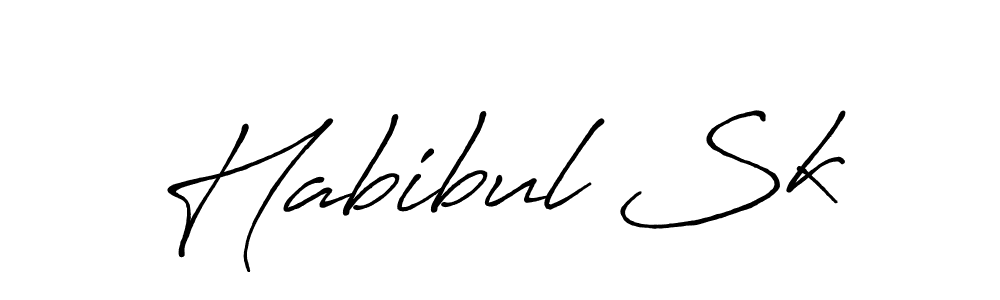 How to make Habibul Sk signature? Antro_Vectra_Bolder is a professional autograph style. Create handwritten signature for Habibul Sk name. Habibul Sk signature style 7 images and pictures png