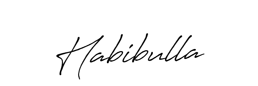 Design your own signature with our free online signature maker. With this signature software, you can create a handwritten (Antro_Vectra_Bolder) signature for name Habibulla. Habibulla signature style 7 images and pictures png