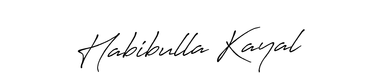 Design your own signature with our free online signature maker. With this signature software, you can create a handwritten (Antro_Vectra_Bolder) signature for name Habibulla Kayal. Habibulla Kayal signature style 7 images and pictures png