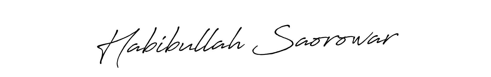 How to make Habibullah Saorowar signature? Antro_Vectra_Bolder is a professional autograph style. Create handwritten signature for Habibullah Saorowar name. Habibullah Saorowar signature style 7 images and pictures png