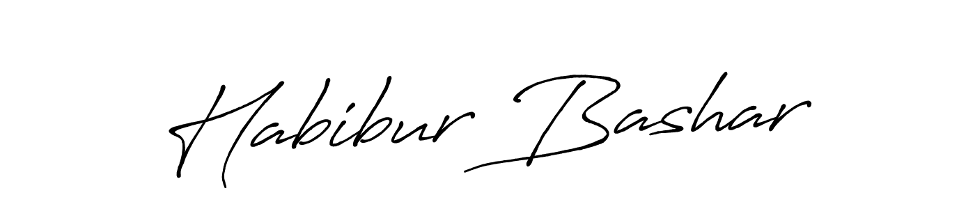 Use a signature maker to create a handwritten signature online. With this signature software, you can design (Antro_Vectra_Bolder) your own signature for name Habibur Bashar. Habibur Bashar signature style 7 images and pictures png