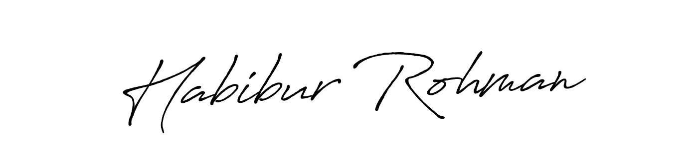 How to make Habibur Rohman name signature. Use Antro_Vectra_Bolder style for creating short signs online. This is the latest handwritten sign. Habibur Rohman signature style 7 images and pictures png