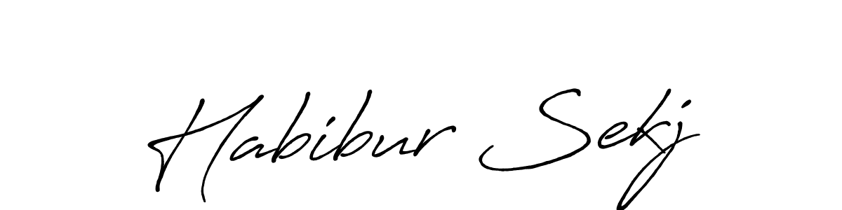 Make a beautiful signature design for name Habibur Sekj. With this signature (Antro_Vectra_Bolder) style, you can create a handwritten signature for free. Habibur Sekj signature style 7 images and pictures png