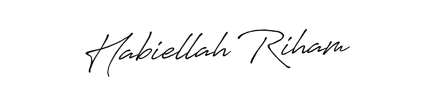 Here are the top 10 professional signature styles for the name Habiellah Riham. These are the best autograph styles you can use for your name. Habiellah Riham signature style 7 images and pictures png