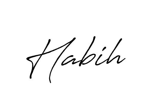 Also we have Habih name is the best signature style. Create professional handwritten signature collection using Antro_Vectra_Bolder autograph style. Habih signature style 7 images and pictures png