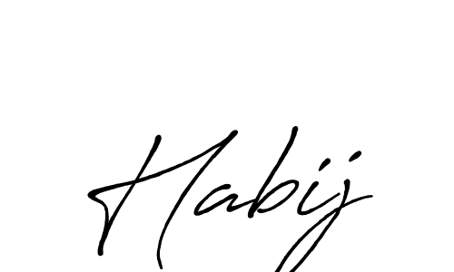 Once you've used our free online signature maker to create your best signature Antro_Vectra_Bolder style, it's time to enjoy all of the benefits that Habij name signing documents. Habij signature style 7 images and pictures png