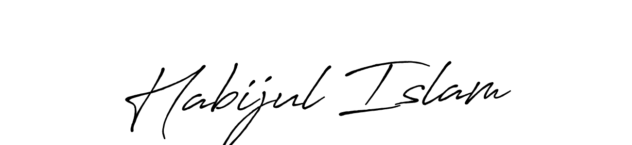 Habijul Islam stylish signature style. Best Handwritten Sign (Antro_Vectra_Bolder) for my name. Handwritten Signature Collection Ideas for my name Habijul Islam. Habijul Islam signature style 7 images and pictures png