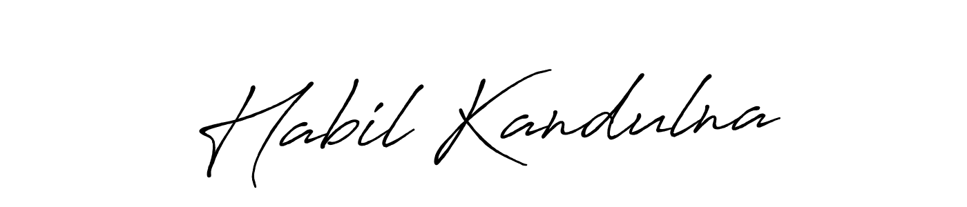 Design your own signature with our free online signature maker. With this signature software, you can create a handwritten (Antro_Vectra_Bolder) signature for name Habil Kandulna. Habil Kandulna signature style 7 images and pictures png