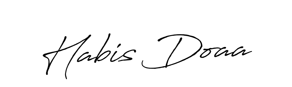 Also You can easily find your signature by using the search form. We will create Habis Doaa name handwritten signature images for you free of cost using Antro_Vectra_Bolder sign style. Habis Doaa signature style 7 images and pictures png