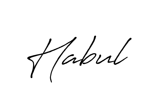Use a signature maker to create a handwritten signature online. With this signature software, you can design (Antro_Vectra_Bolder) your own signature for name Habul. Habul signature style 7 images and pictures png