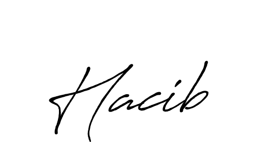 How to make Hacib name signature. Use Antro_Vectra_Bolder style for creating short signs online. This is the latest handwritten sign. Hacib signature style 7 images and pictures png