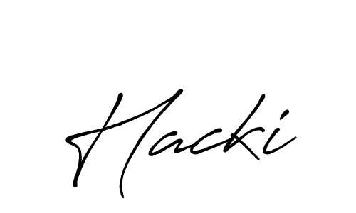 The best way (Antro_Vectra_Bolder) to make a short signature is to pick only two or three words in your name. The name Hacki include a total of six letters. For converting this name. Hacki signature style 7 images and pictures png