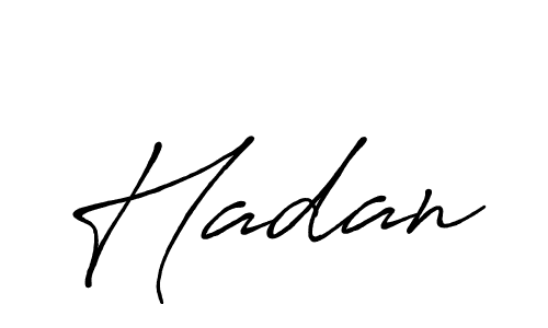 Similarly Antro_Vectra_Bolder is the best handwritten signature design. Signature creator online .You can use it as an online autograph creator for name Hadan. Hadan signature style 7 images and pictures png