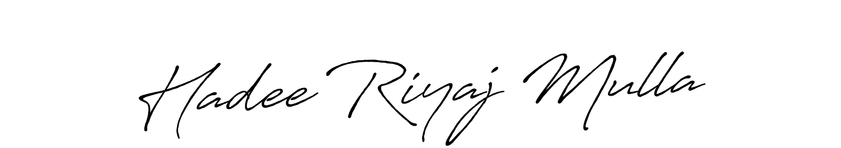 Use a signature maker to create a handwritten signature online. With this signature software, you can design (Antro_Vectra_Bolder) your own signature for name Hadee Riyaj Mulla. Hadee Riyaj Mulla signature style 7 images and pictures png